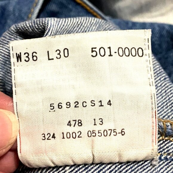 Levis Vintage 501XX Original Fit Button-Fly Jeans 36 x 30  Blue Denim - Picture 10 of 14